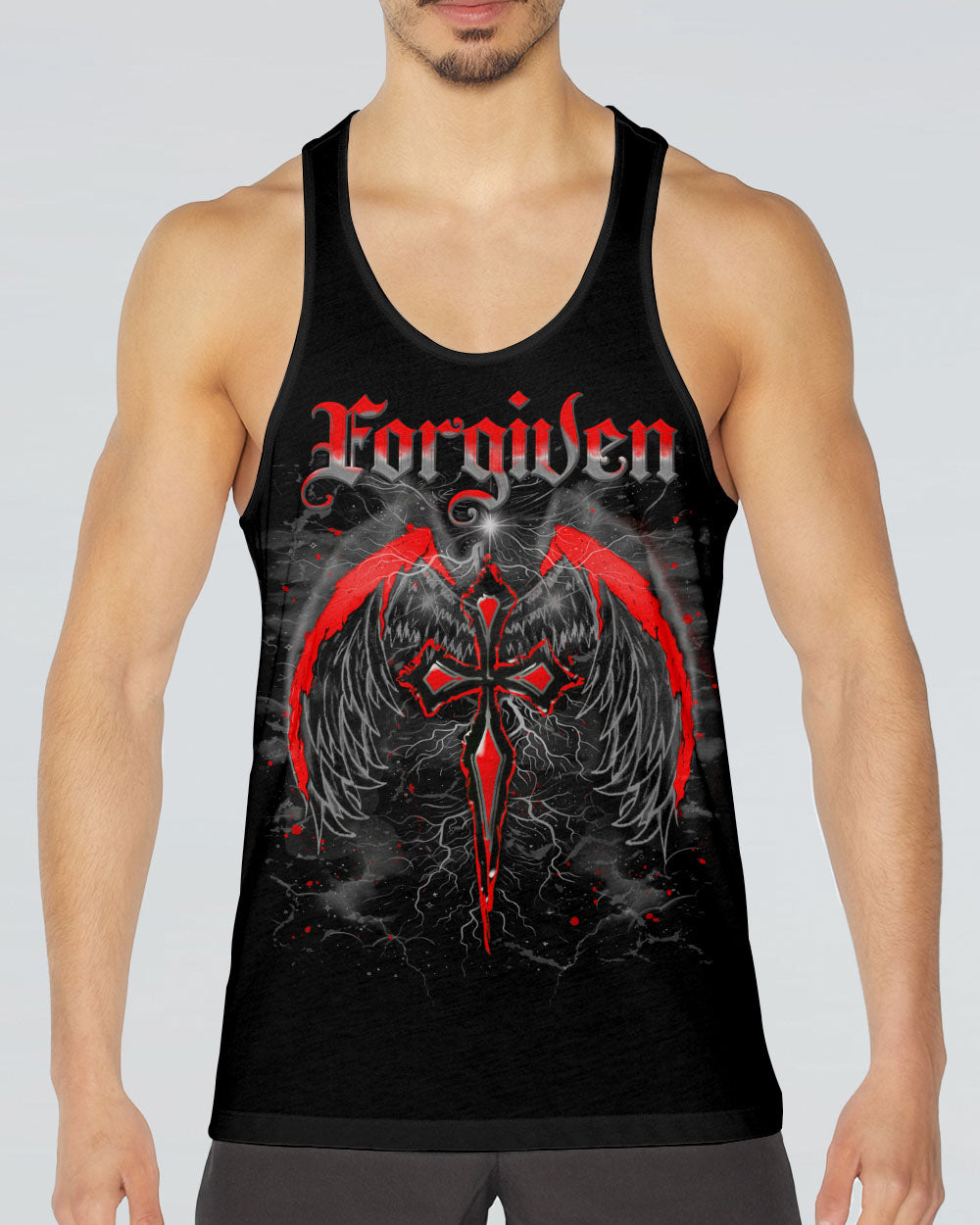 Forgiven Cross Wings Men's All Over Print Shirt - Tlno0503251
