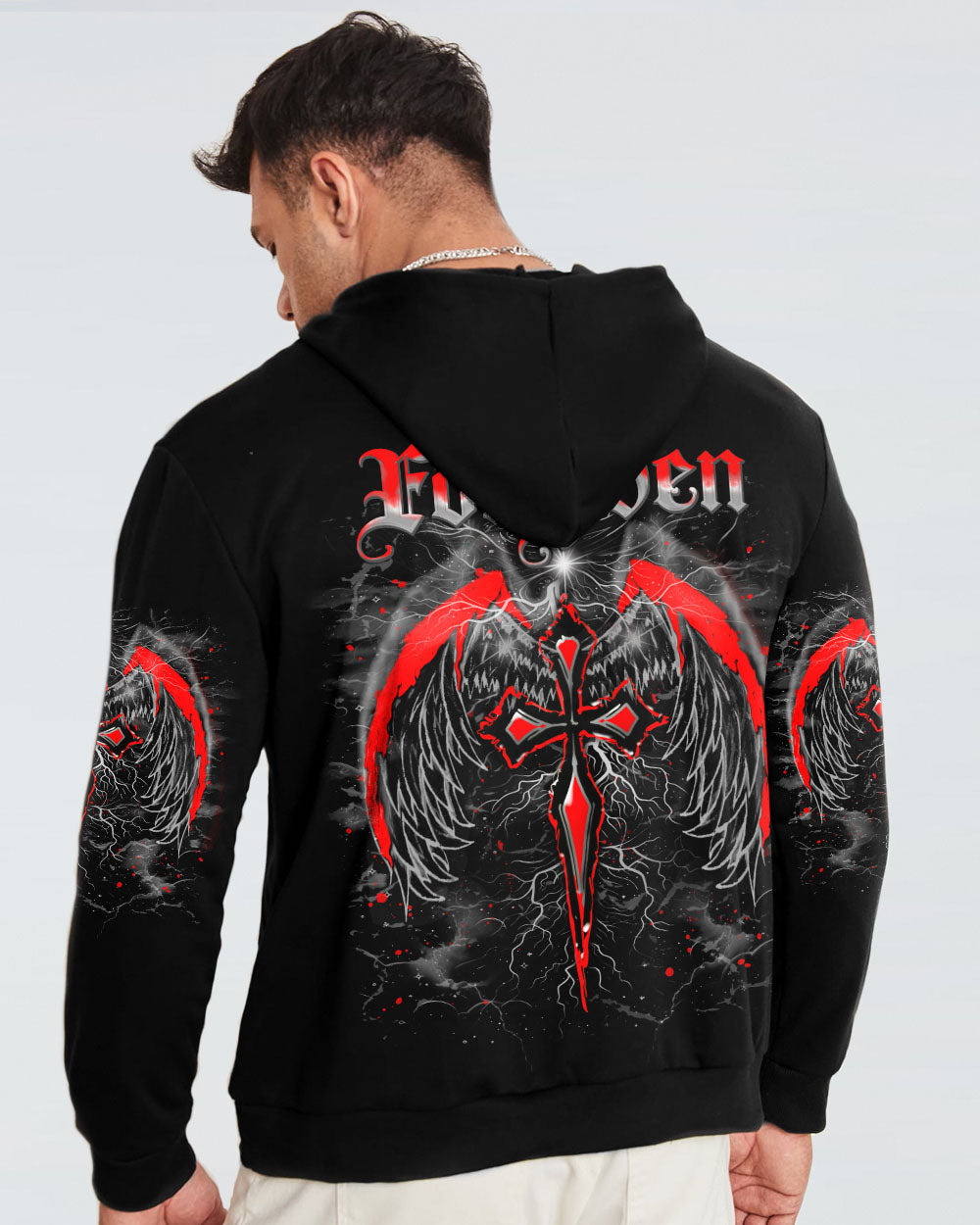 Forgiven Cross Wings Men's All Over Print Shirt - Tlno0503251