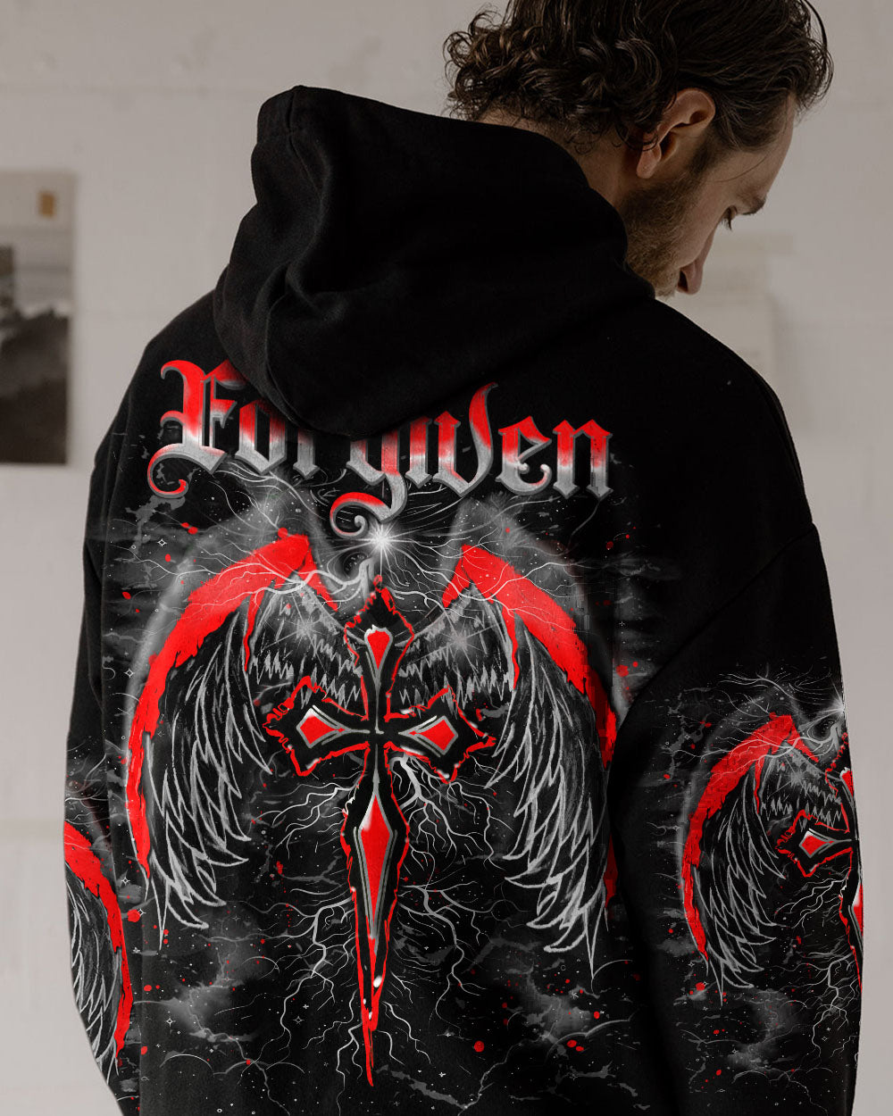 Forgiven Cross Wings Men's All Over Print Shirt - Tlno0503251
