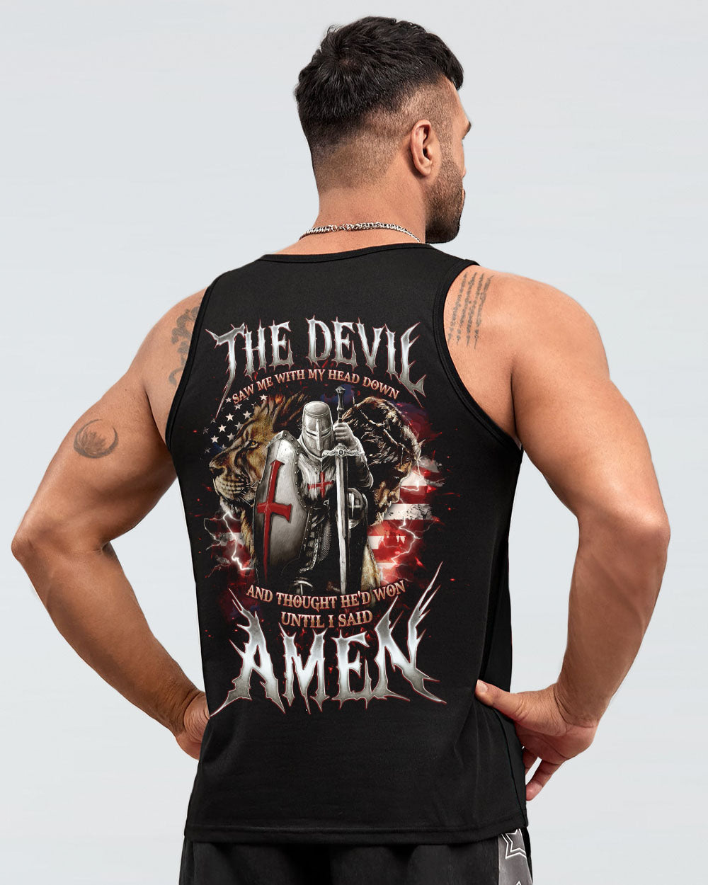 The Devil Saw Me With My Head Down Men's All Over Print Shirt - Tlno0605241