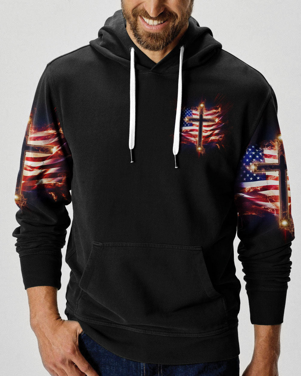 I Can Do All Things Through Christ Cross Flag Men's All Over Print Shirt - Tlno0801243