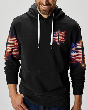 I Can Do All Things Through Christ Cross Flag Men's All Over Print Shirt - Tlno0801243