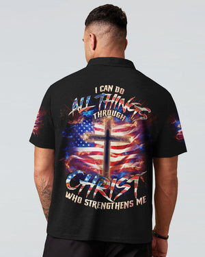 I Can Do All Things Through Christ Cross Flag Men's All Over Print Shirt - Tlno0801243