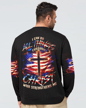 I Can Do All Things Through Christ Cross Flag Men's All Over Print Shirt - Tlno0801243