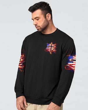 I Can Do All Things Through Christ Cross Flag Men's All Over Print Shirt - Tlno0801243