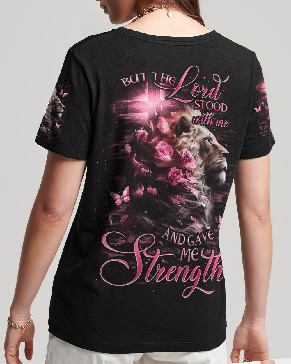Lord Stood With Me Lion Women's All Over Print Shirt - Tlno0807244