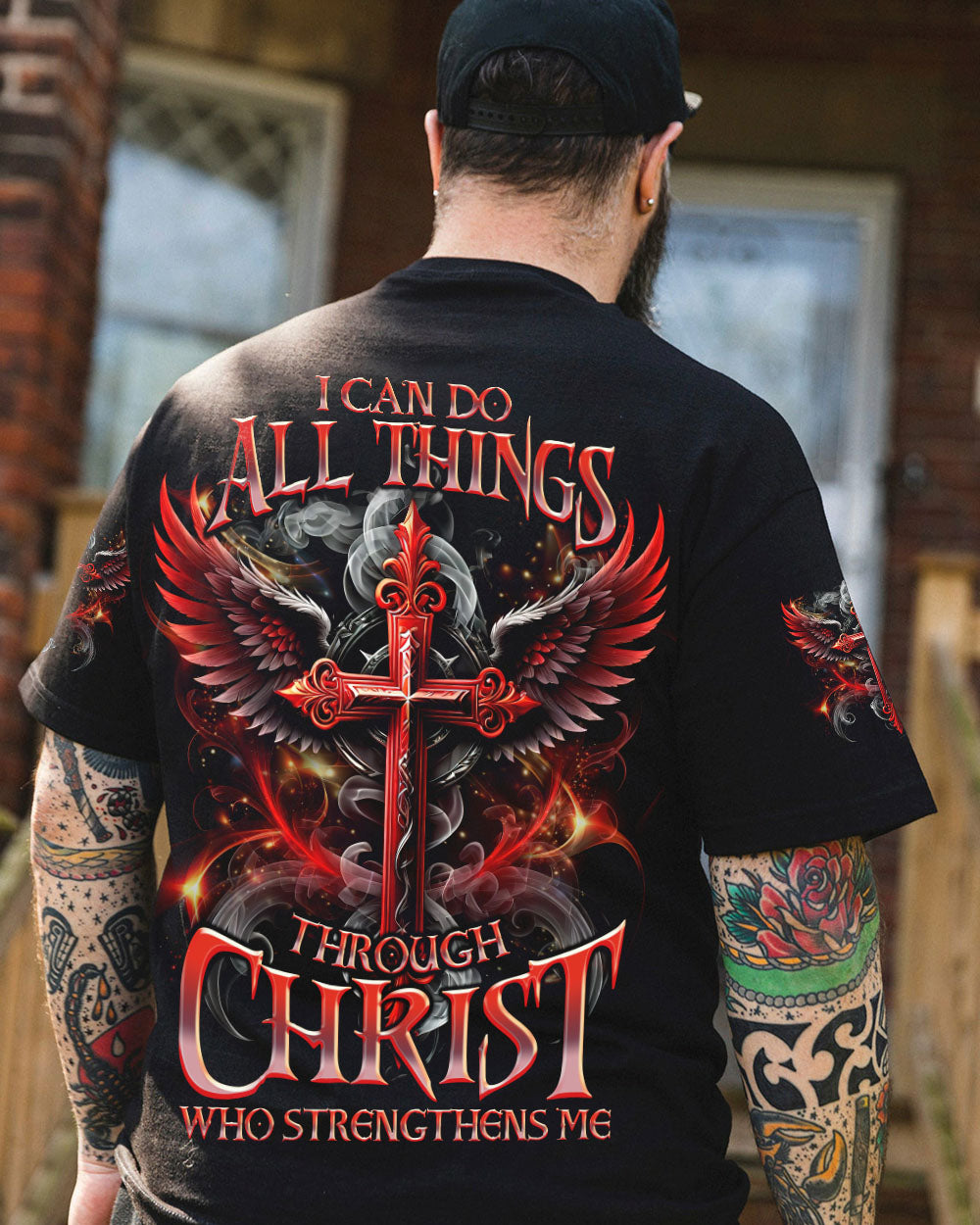 I Can Do All Things Cross Wings Men's All Over Print Shirt - Tlno0808244