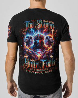 No Matter The Storm Jesus Lion Men's All Over Print Shirt - Tlno1406242