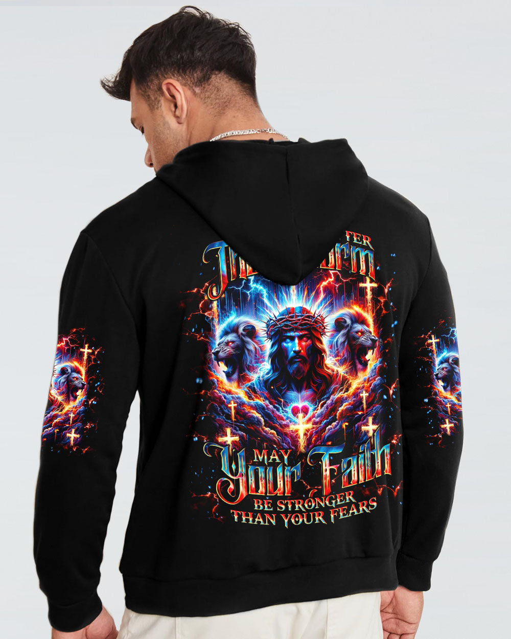 No Matter The Storm Jesus Lion Men's All Over Print Shirt - Tlno1406242