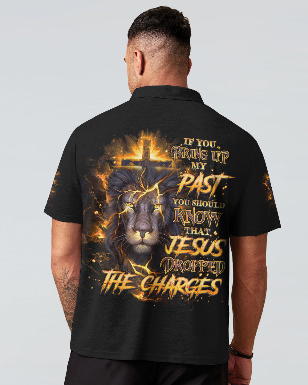 Jesus Dropped The Charges Lion Men's All Over Print Shirt - Tlno1408243
