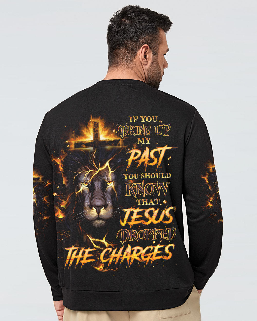 Jesus Dropped The Charges Lion Men's All Over Print Shirt - Tlno1408243