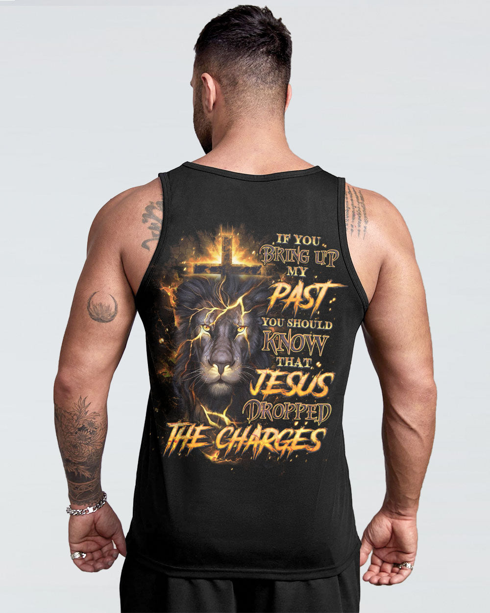 Jesus Dropped The Charges Lion Men's All Over Print Shirt - Tlno1408243