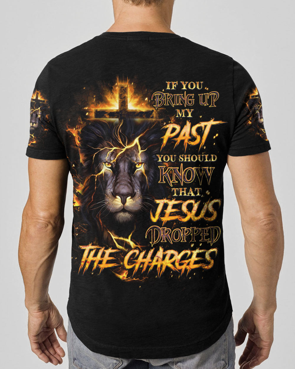 Jesus Dropped The Charges Lion Men's All Over Print Shirt - Tlno1408243