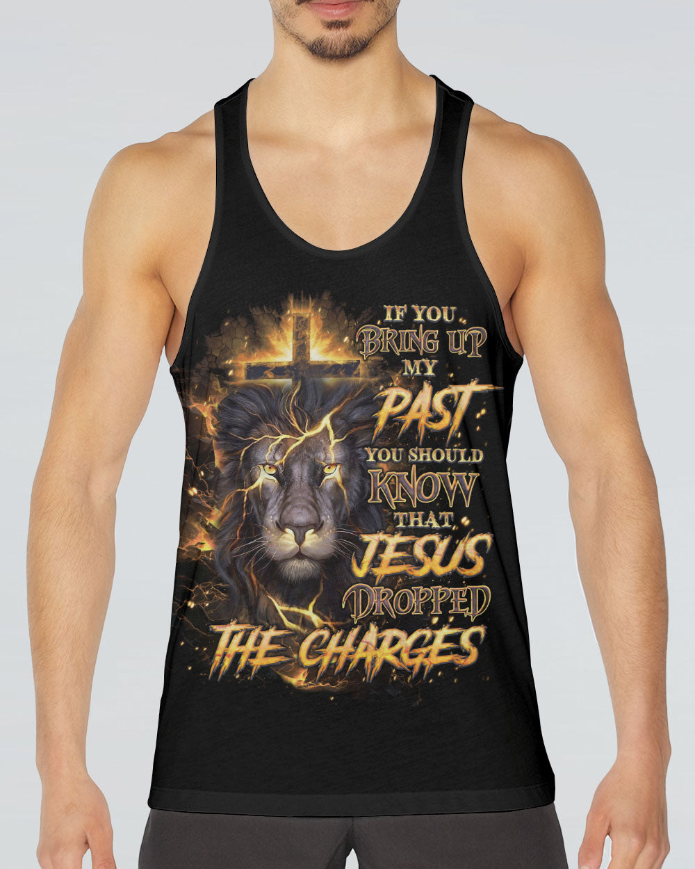 Jesus Dropped The Charges Lion Men's All Over Print Shirt - Tlno1408243