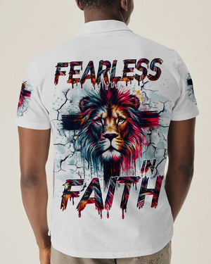 Fearless In Faith Lion Men's All Over Print Shirt - Tlno1410251
