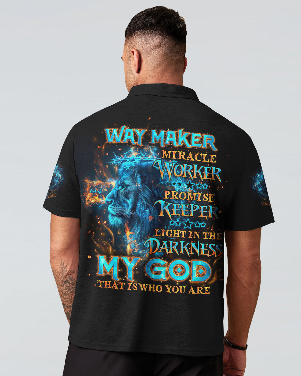 Way Maker Miracle Worker Cross Lion Men's All Over Print Shirt - Tlno1504244
