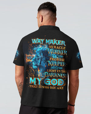 Way Maker Miracle Worker Cross Lion Men's All Over Print Shirt - Tlno1504244