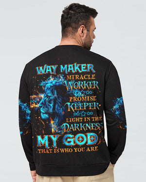 Way Maker Miracle Worker Cross Lion Men's All Over Print Shirt - Tlno1504244