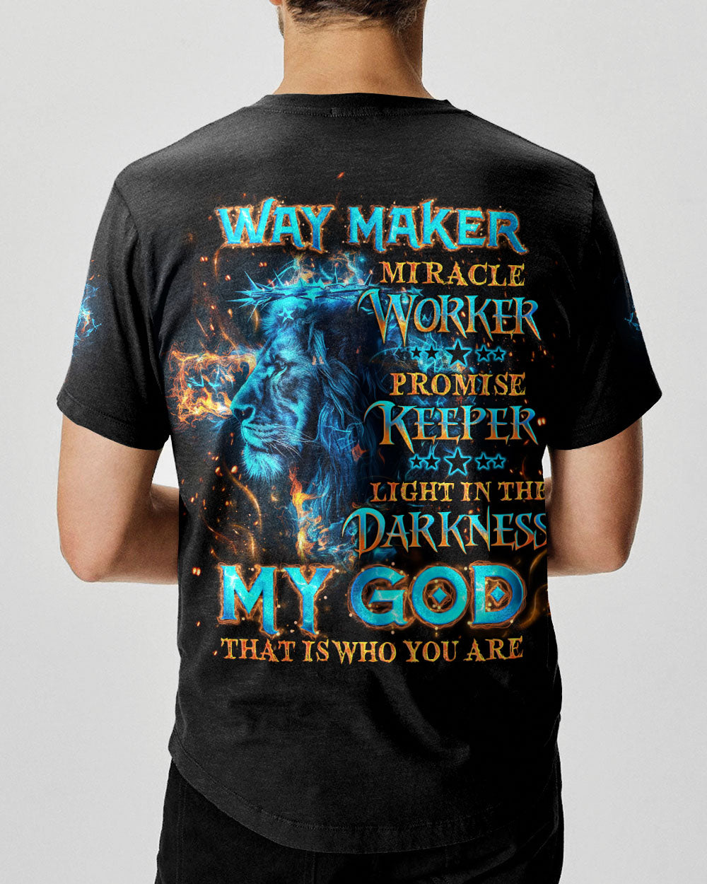 Way Maker Miracle Worker Cross Lion Men's All Over Print Shirt - Tlno1504244