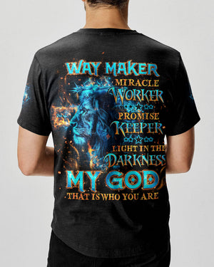 Way Maker Miracle Worker Cross Lion Men's All Over Print Shirt - Tlno1504244