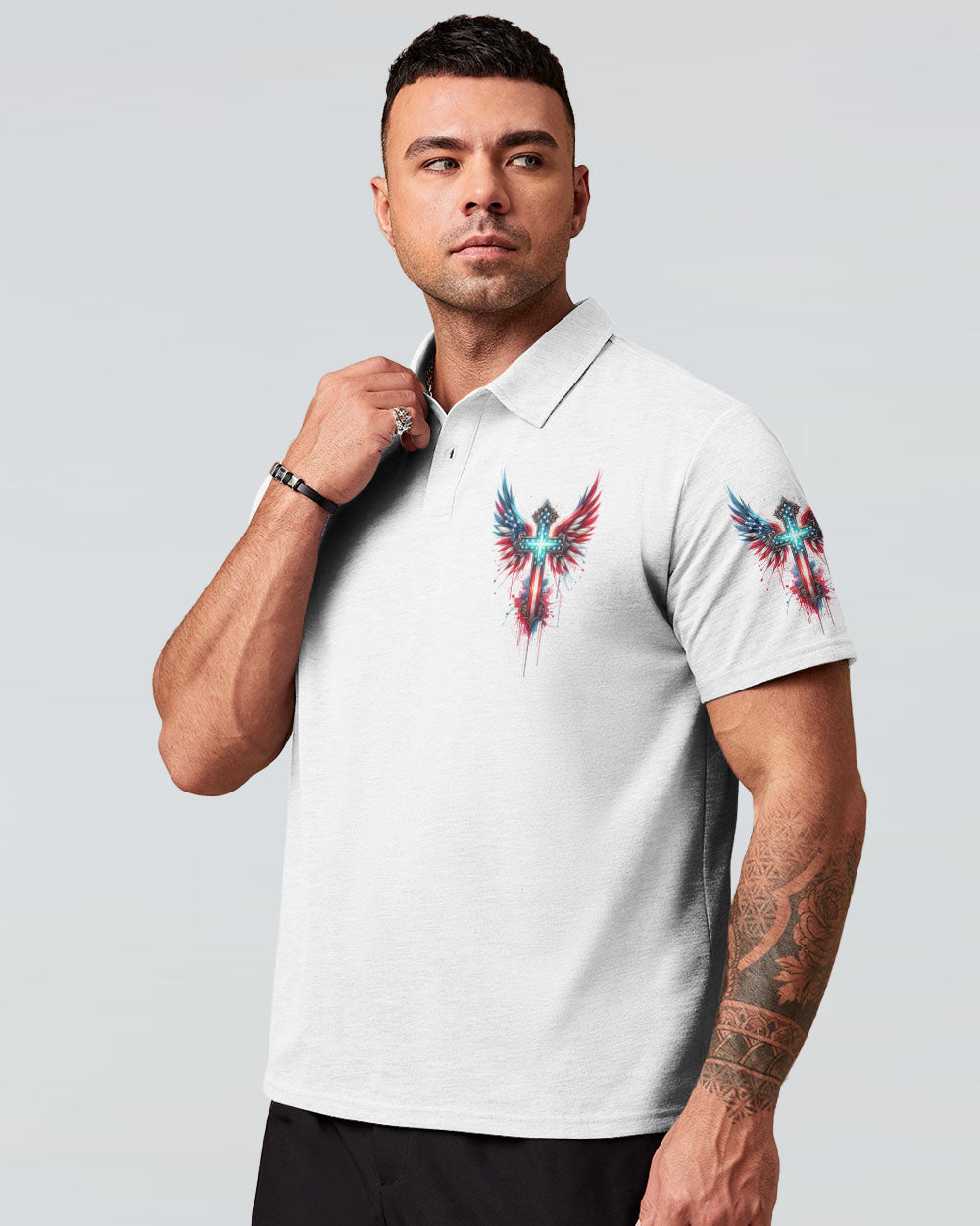 No Matter The Storm Cross Wings Men's All Over Print Shirt - Tlno1601243