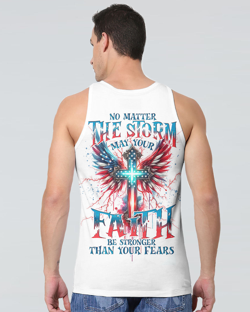 No Matter The Storm Cross Wings Men's All Over Print Shirt - Tlno1601243