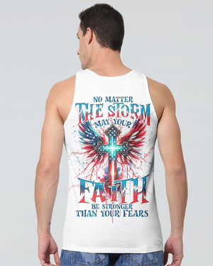 No Matter The Storm Cross Wings Men's All Over Print Shirt - Tlno1601243