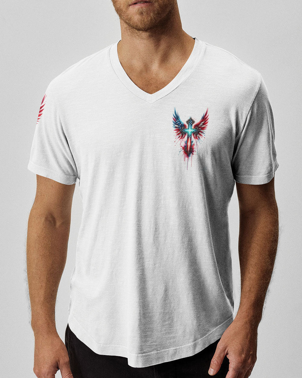 No Matter The Storm Cross Wings Men's All Over Print Shirt - Tlno1601243
