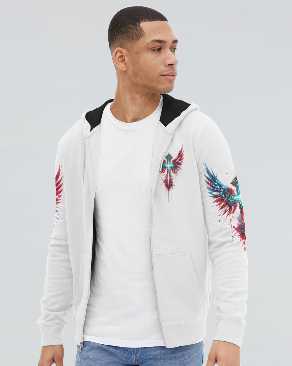 No Matter The Storm Cross Wings Men's All Over Print Shirt - Tlno1601243