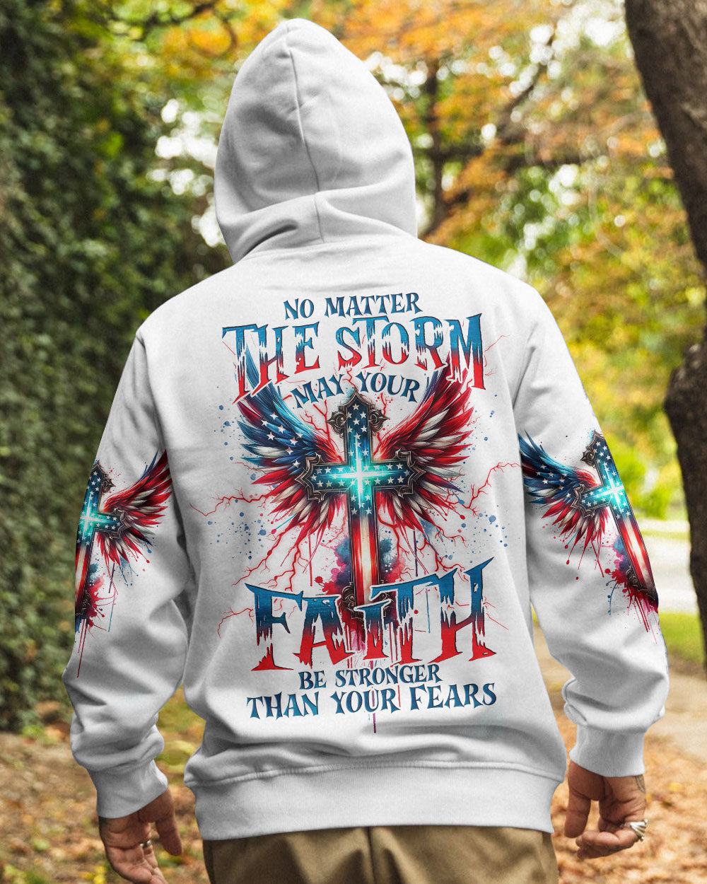 No Matter The Storm Cross Wings Men's All Over Print Shirt - Tlno1601243