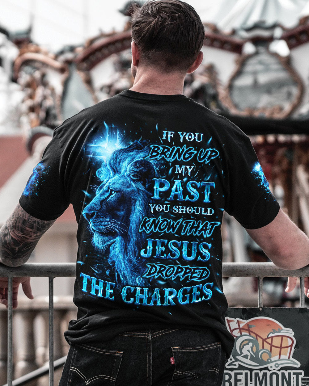 Jesus Dropped The Charges Lion Men's All Over Print Shirt - Tlno1811244