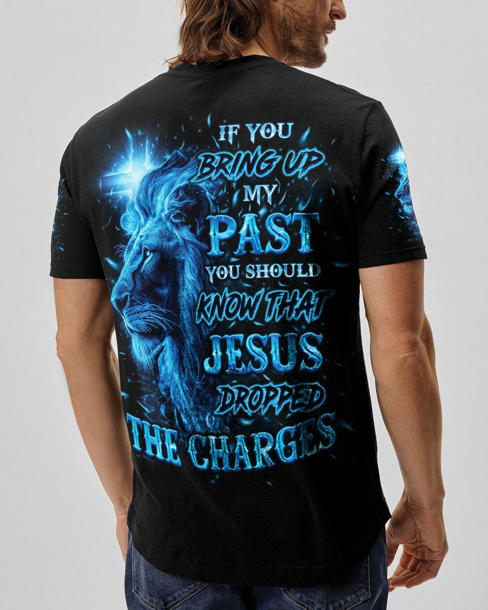 Jesus Dropped The Charges Lion Men's All Over Print Shirt - Tlno1811244