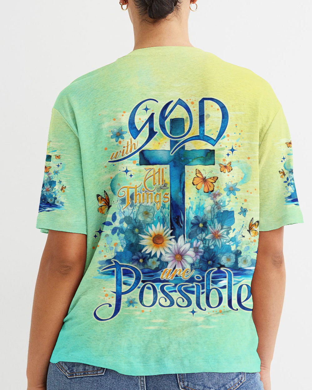 With God All Things Are Possible Women's All Over Print Shirt - Tlno2005243