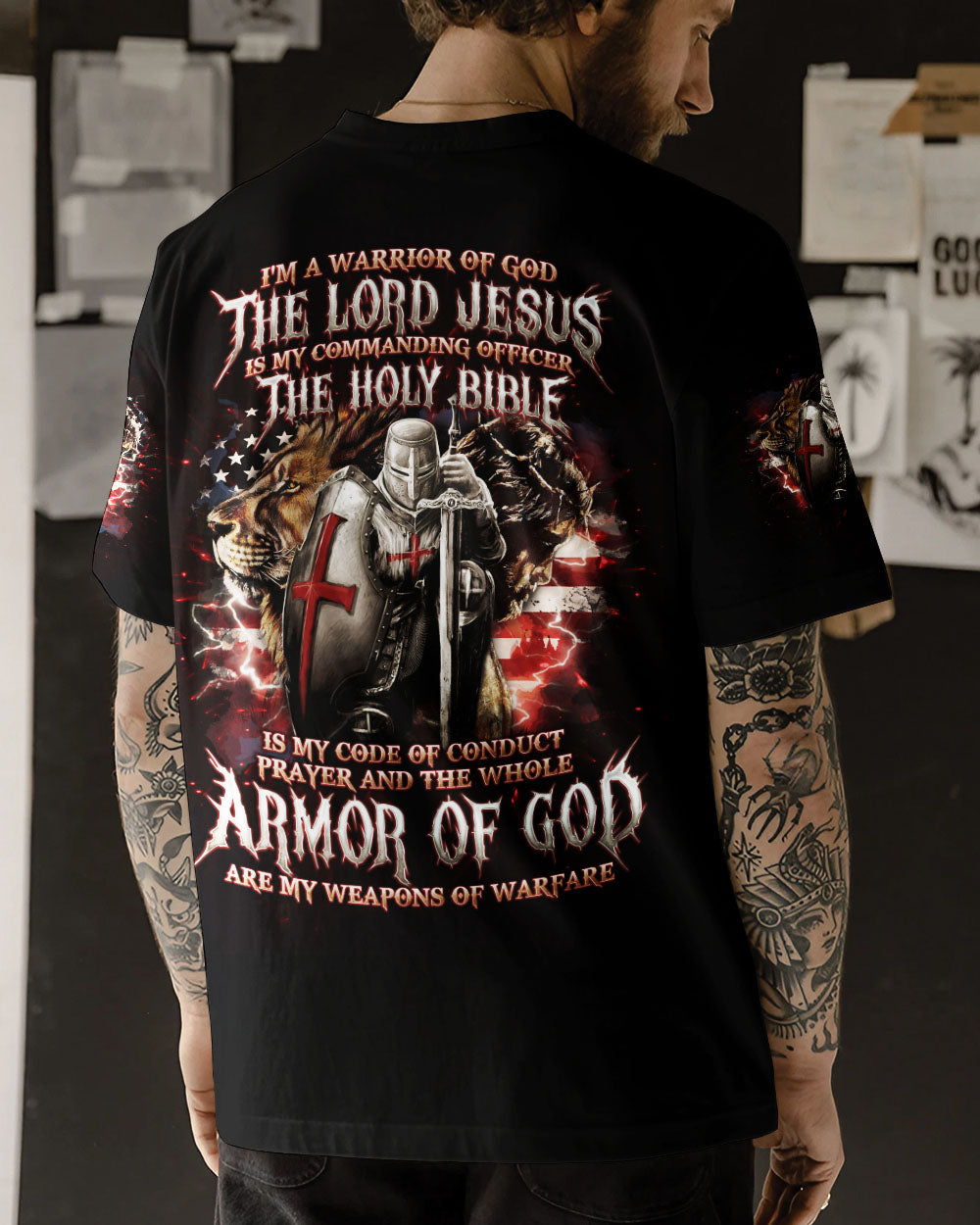 I'm A Warrior Of God Men's All Over Print Shirt - Tlno2204243
