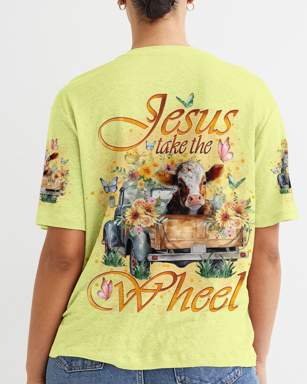 Jesus Take The Wheel Women's All Over Print Shirt - Tlno2407244