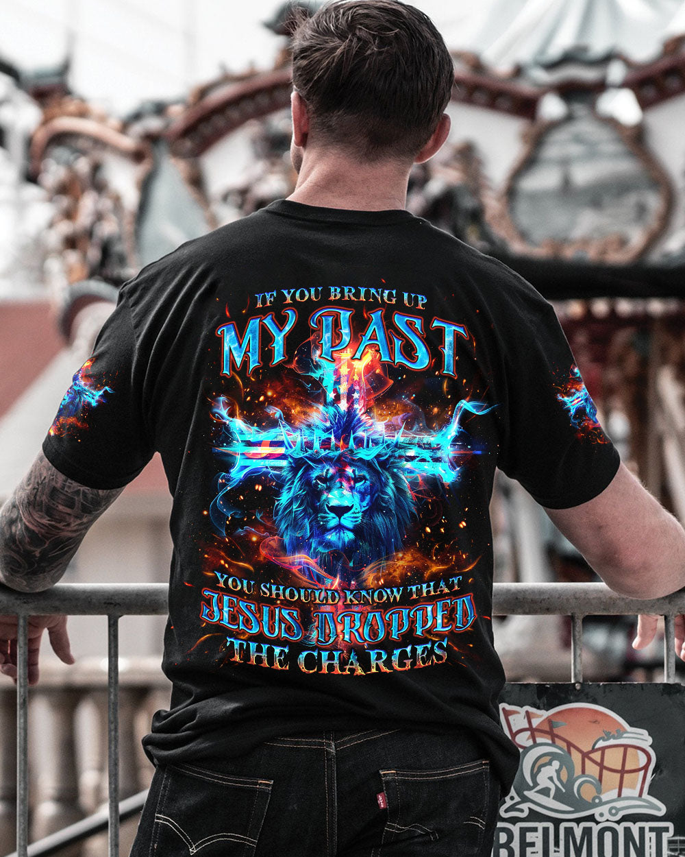 Jesus Dropped The Charges Lion Men's All Over Print Shirt - Tlno2606244