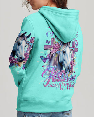 Runs On Jesus And Horses Women's All Over Print Shirt - Tlno2612234