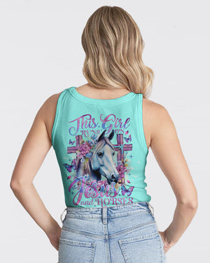 Runs On Jesus And Horses Women's All Over Print Shirt - Tlno2612234