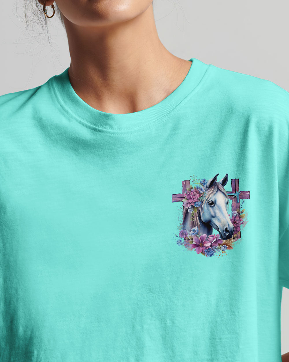 Runs On Jesus And Horses Women's All Over Print Shirt - Tlno2612234