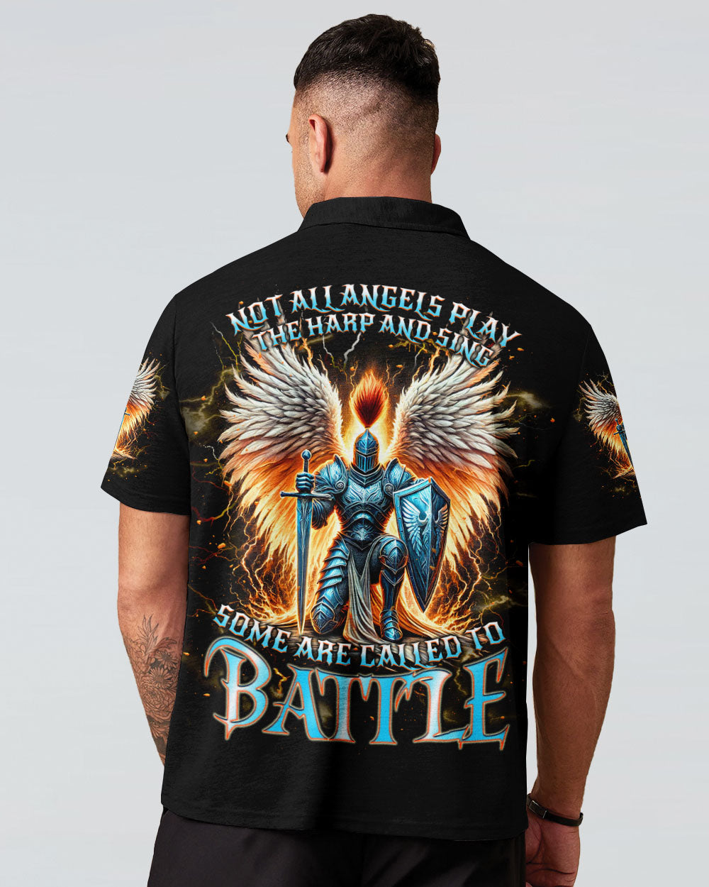 Not All Angels Play The Harp And Sing Warrior Men's All Over Print Shirt  - Tlnt0402255