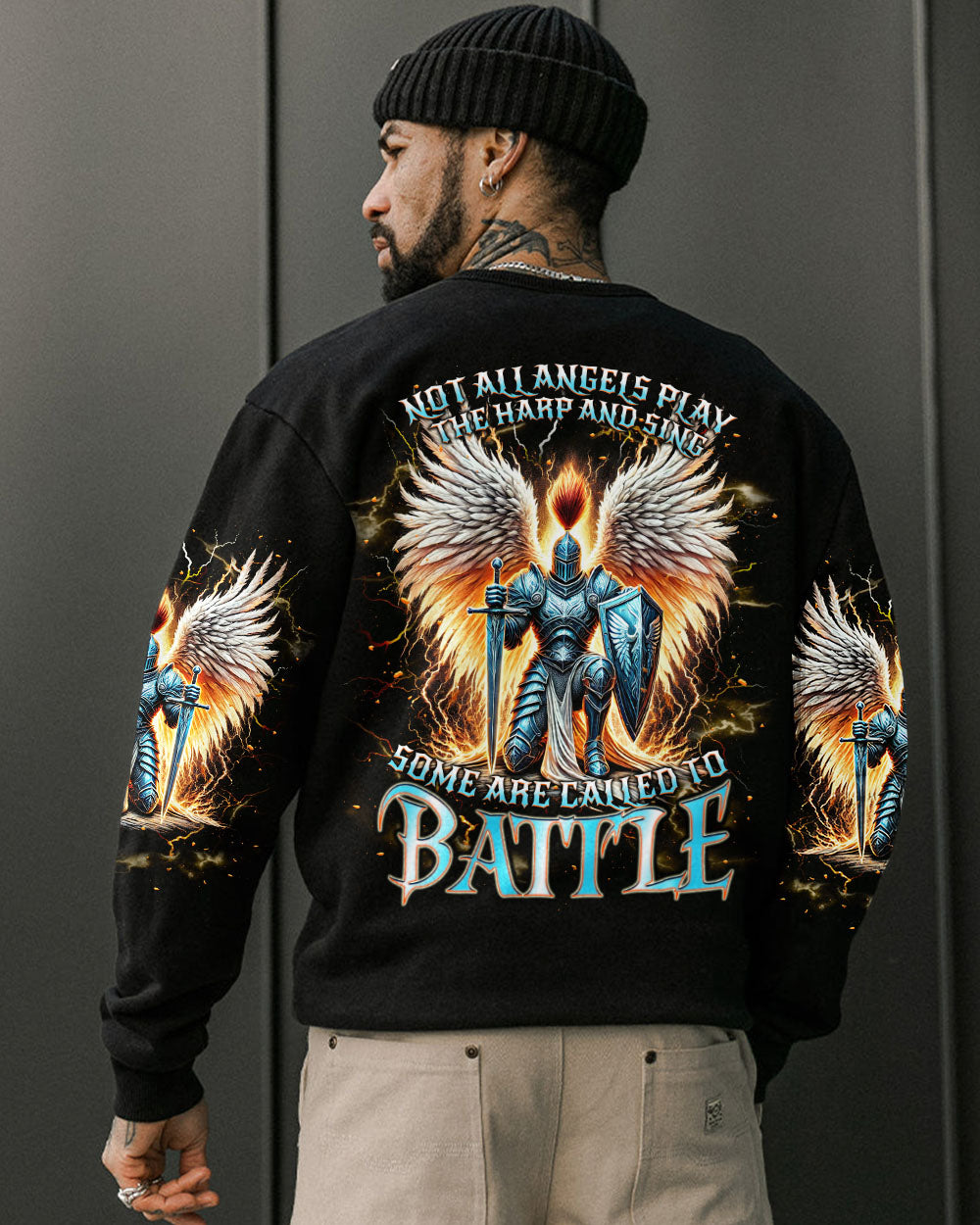 Not All Angels Play The Harp And Sing Warrior Men's All Over Print Shirt  - Tlnt0402255