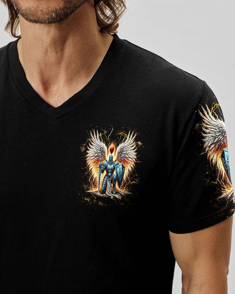 Not All Angels Play The Harp And Sing Warrior Men's All Over Print Shirt  - Tlnt0402255