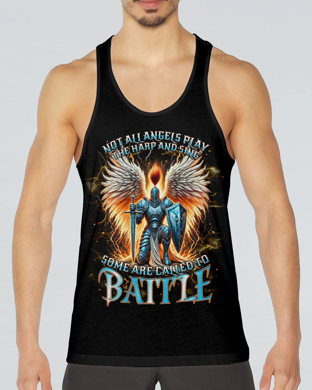Not All Angels Play The Harp And Sing Warrior Men's All Over Print Shirt  - Tlnt0402255