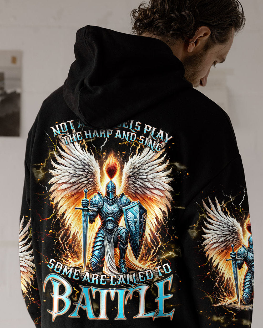 Not All Angels Play The Harp And Sing Warrior Men's All Over Print Shirt  - Tlnt0402255
