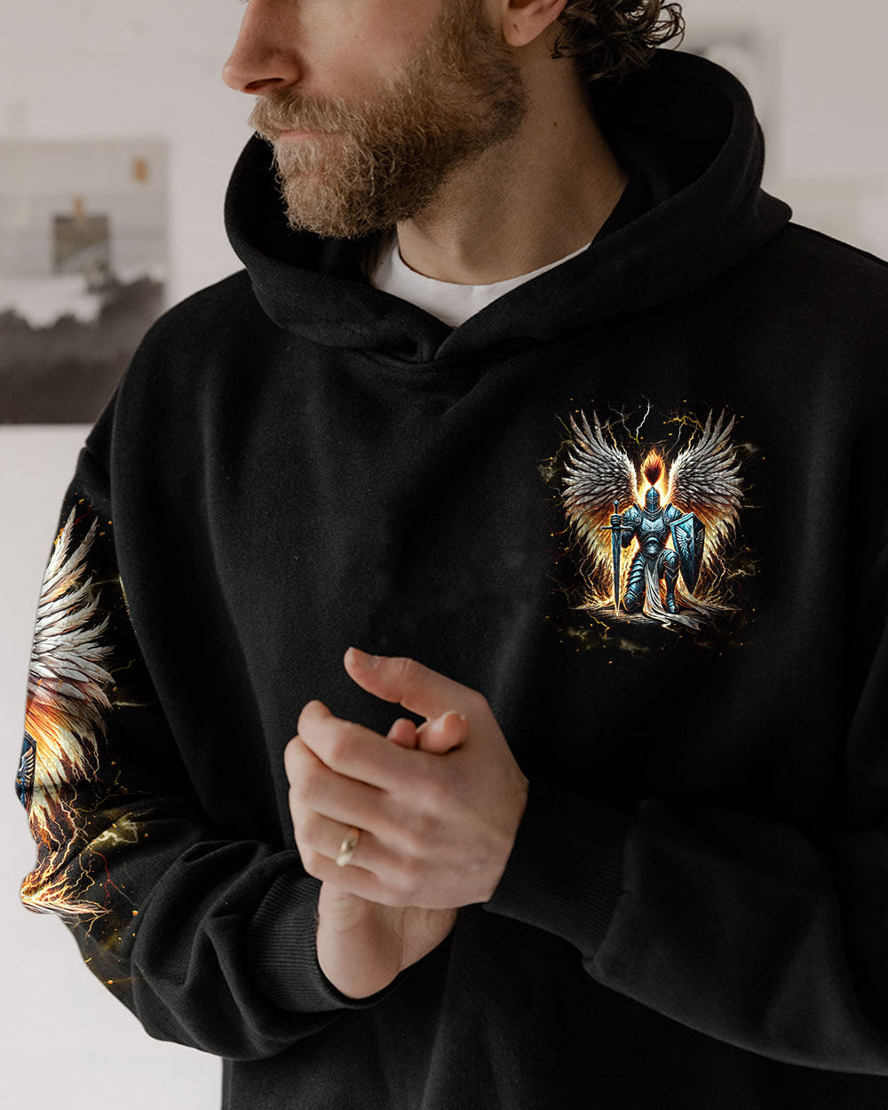 Not All Angels Play The Harp And Sing Warrior Men's All Over Print Shirt  - Tlnt0402255