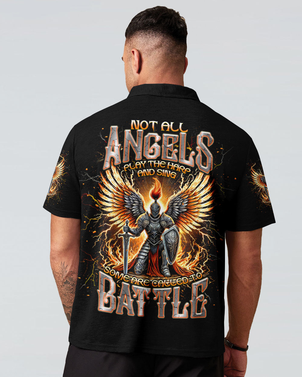 Not All Angels Play The Harp And Sing Warrior Men's All Over Print Shirt  - Tlnt0502253