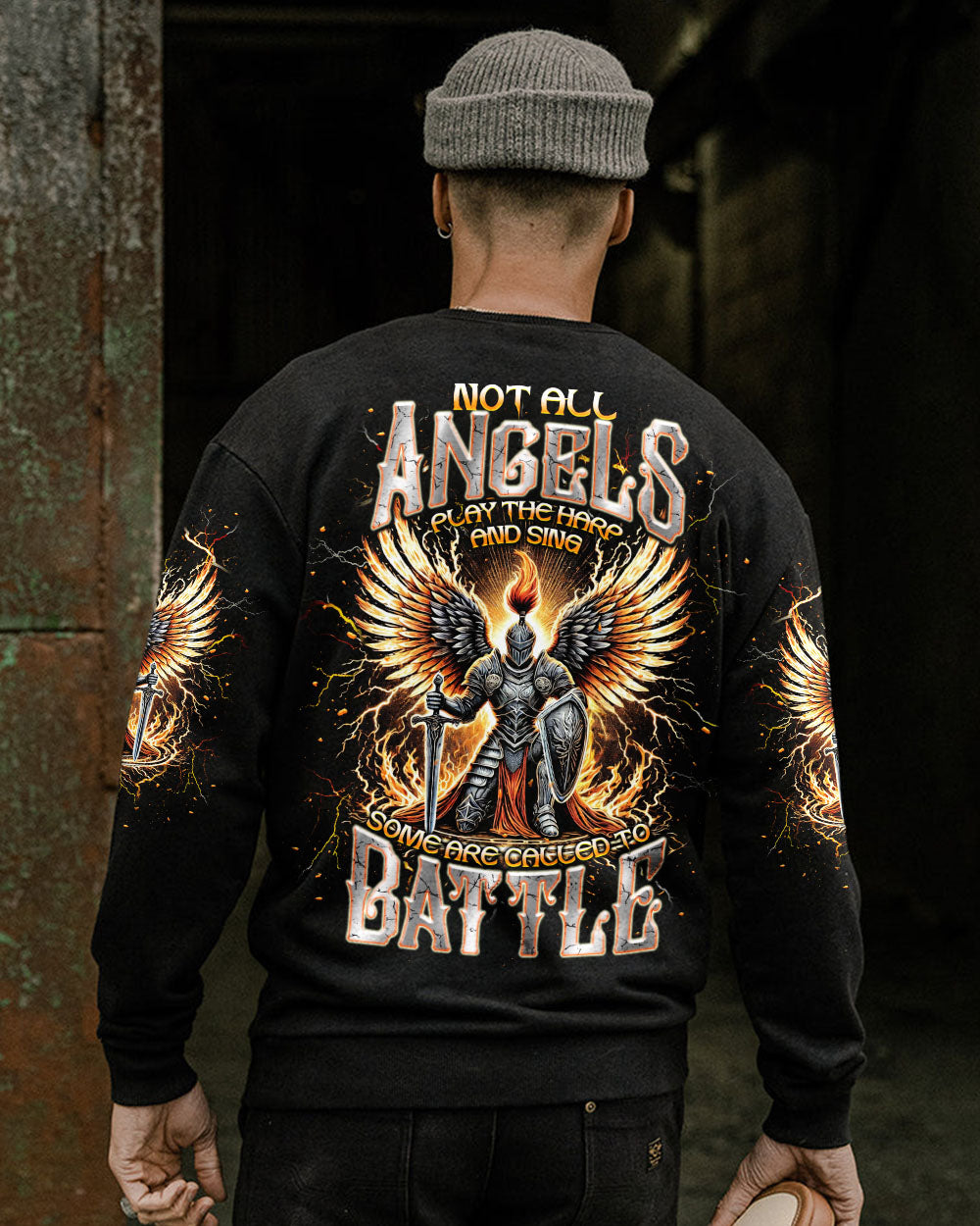 Not All Angels Play The Harp And Sing Warrior Men's All Over Print Shirt  - Tlnt0502253