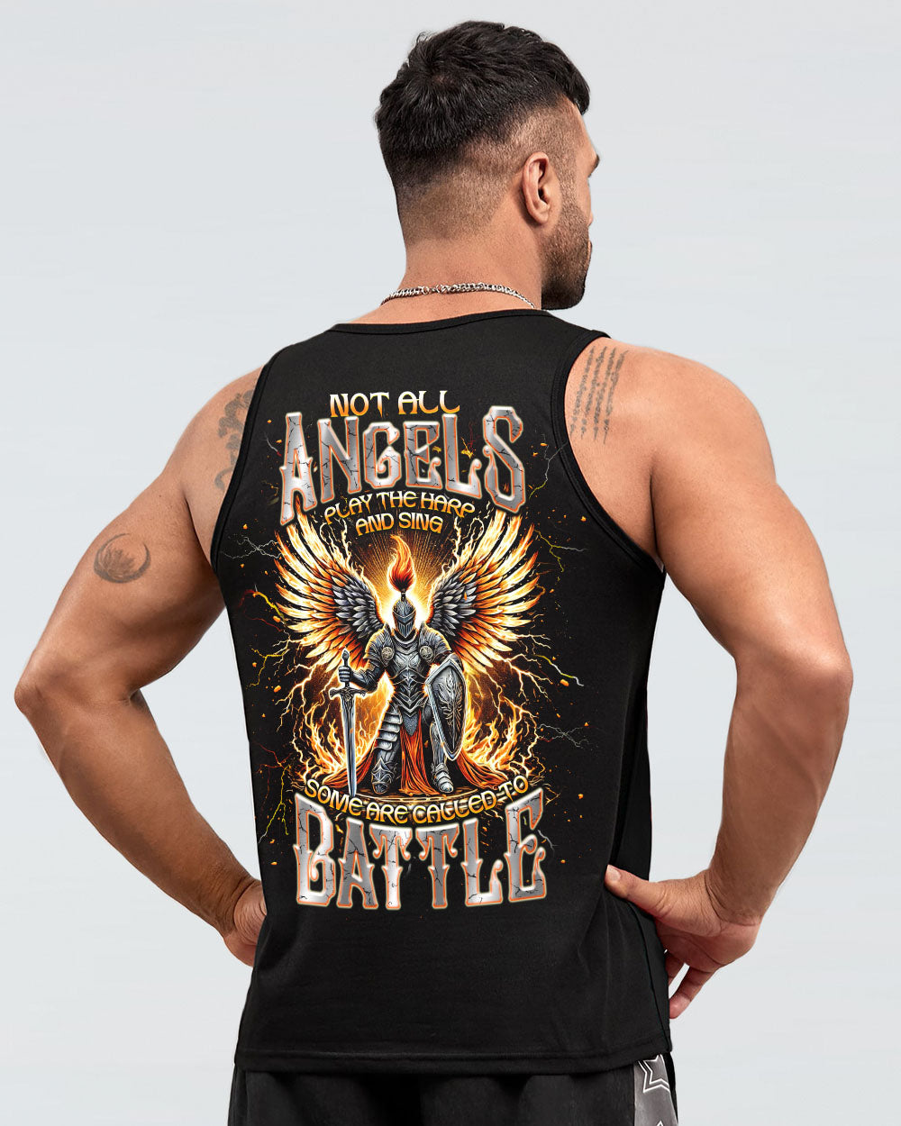 Not All Angels Play The Harp And Sing Warrior Men's All Over Print Shirt  - Tlnt0502253
