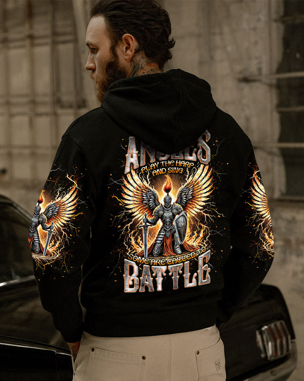 Not All Angels Play The Harp And Sing Warrior Men's All Over Print Shirt  - Tlnt0502253