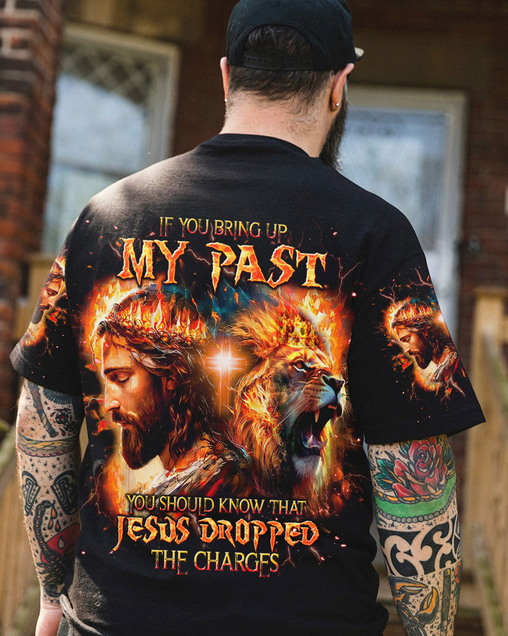Jesus Dropped The Charges Lion Men's All Over Print Shirt - Tlnt0606241
